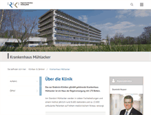 Tablet Screenshot of krankenhaus-muehlacker.de